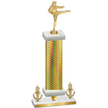 Premium Single Gold Carbon Fiber Victory Karate Trophy