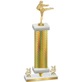 Premium Single Gold Carbon Fiber Year Karate Trophy