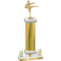 Premium Single Gold Carbon Fiber Year Karate Trophy