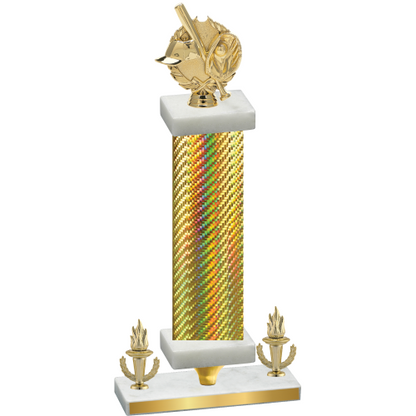 Premium Single Gold Carbon Fiber Victory Baseball Trophy