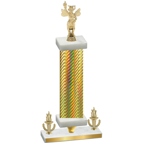 Premium Single Gold Carbon Fiber Victory Academics Trophy