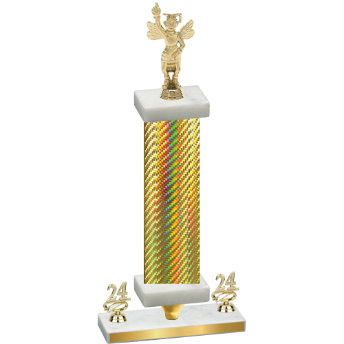 Premium Single Gold Carbon Fiber Year Academics Trophy