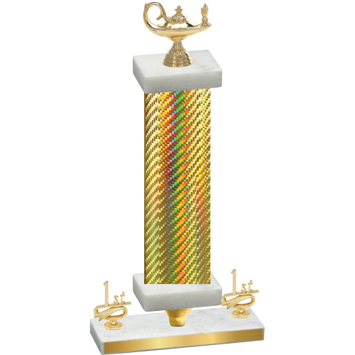 Premium Single Gold Carbon Fiber First Place Academics Trophy