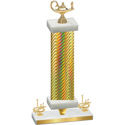 Premium Single Gold Carbon Fiber First Place Academics Trophy