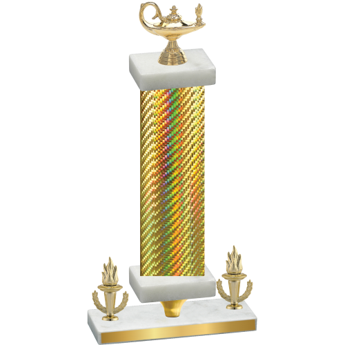 Premium Single Gold Carbon Fiber Victory Academics Trophy