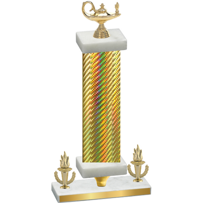 Premium Single Gold Carbon Fiber Victory Academics Trophy