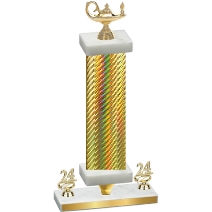 Premium Single Gold Carbon Fiber Year Academics Trophy