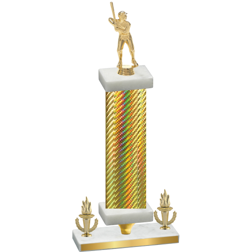 Premium Single Gold Carbon Fiber Victory Baseball Trophy