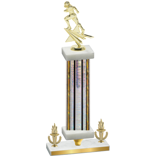 Premium Single Silver Glacier Victory Football Trophy