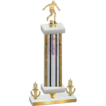 Premium Single Silver Glacier Victory Soccer Trophy