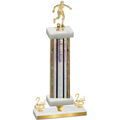 Premium Single Silver Glacier Second Place Soccer Trophy