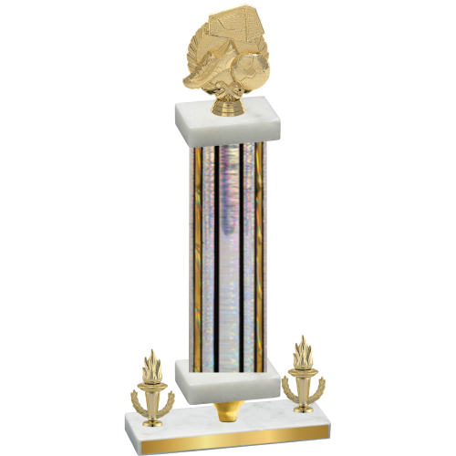 Premium Single Silver Glacier Victory Soccer Trophy