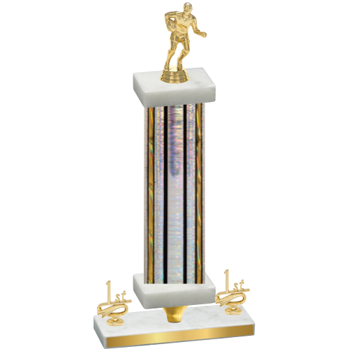 Premium Single Silver Glacier First Place Rugby Trophy