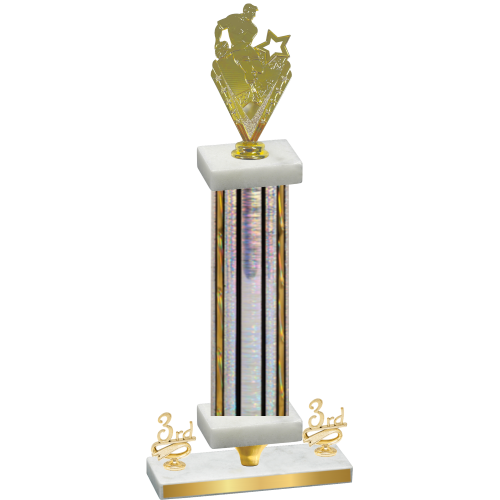 Premium Single Silver Glacier Third Place Rugby Trophy