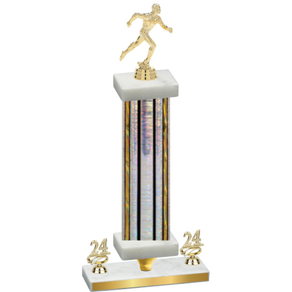 Premium Single Silver Glacier Year Running Trophy