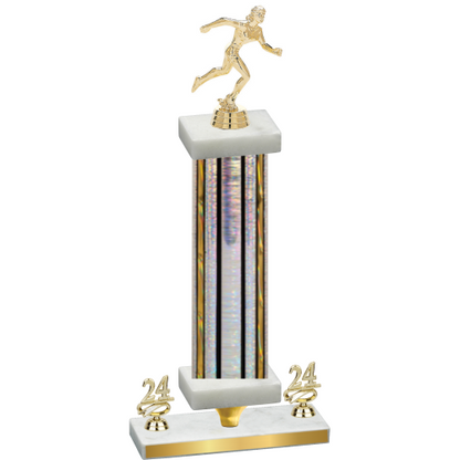 Premium Single Silver Glacier Year Running Trophy