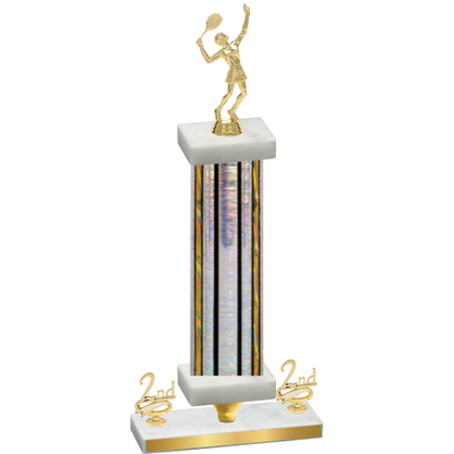 Premium Single Silver Glacier Second Place Tennis Trophy