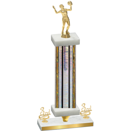 Premium Single Silver Glacier Third Place Volleyball Trophy