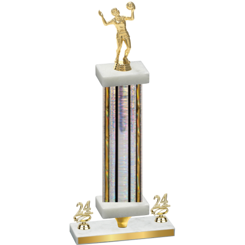 Premium Single Silver Glacier Year Volleyball Trophy