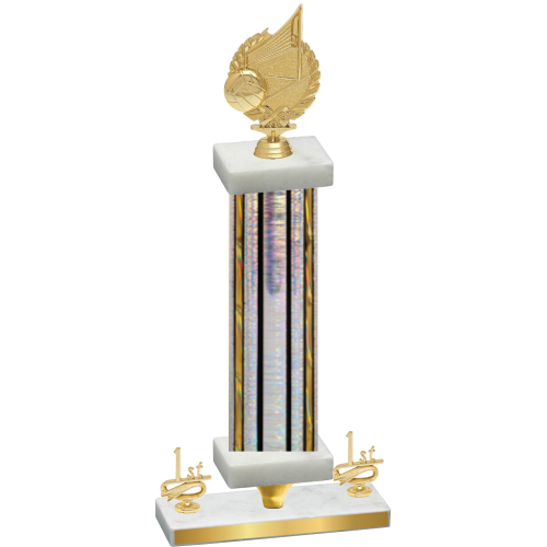 Premium Single Silver Glacier First Place Volleyball Trophy