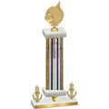 Premium Single Silver Glacier Victory Volleyball Trophy