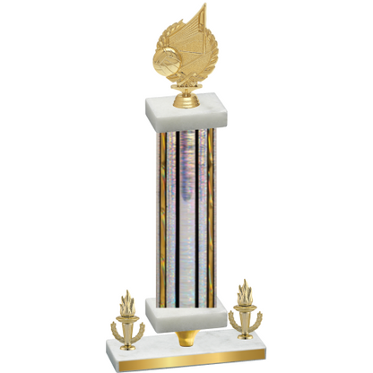 Premium Single Silver Glacier Victory Volleyball Trophy