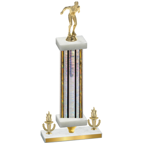 Premium Single Silver Glacier Victory Swimming Trophy