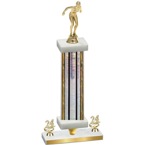 Premium Single Silver Glacier Year Tennis Trophy