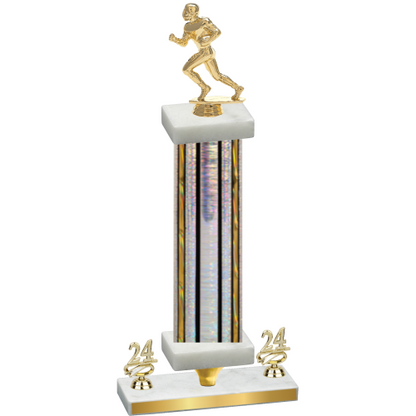 Premium Single Silver Glacier Year Football Trophy