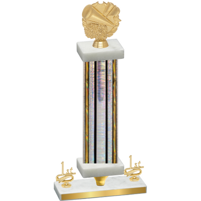 Premium Single Silver Glacier First Place Cheerleading Trophy