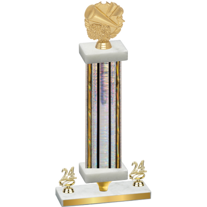 Premium Single Silver Glacier Year Cheerleading Trophy