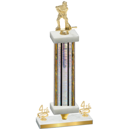 Premium Single Silver Glacier Fourth Place Hockey Trophy