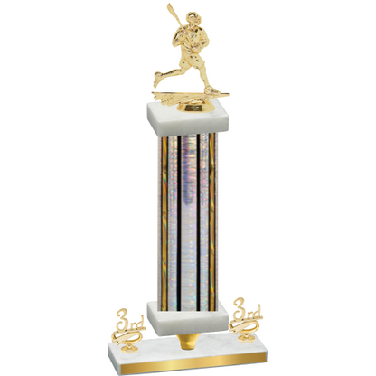 Premium Single Silver Glacier Third Place Lacrosse Trophy