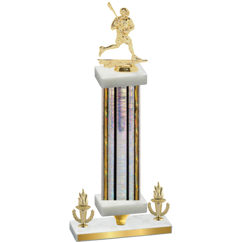 Premium Single Silver Glacier Victory Lacrosse Trophy