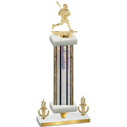 Premium Single Silver Glacier Victory Lacrosse Trophy