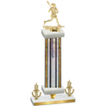 Premium Single Silver Glacier Victory Lacrosse Trophy