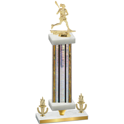 Premium Single Silver Glacier Victory Lacrosse Trophy