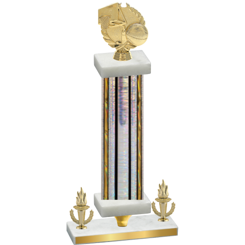 Premium Single Silver Glacier Victory Basketball Trophy