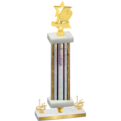 Premium Single Silver Glacier First Place Pickleball Trophy