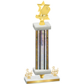 Premium Single Silver Glacier Third Place Pickleball Trophy
