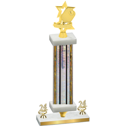 Premium Single Silver Glacier Year Pickleball Trophy