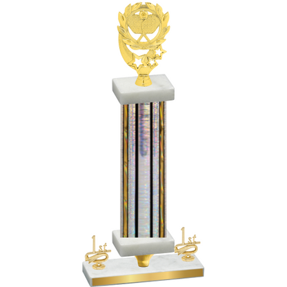 Premium Single Silver Glacier First Place Pickleball Trophy