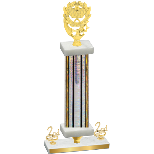 Premium Single Silver Glacier Second Place Pickleball Trophy