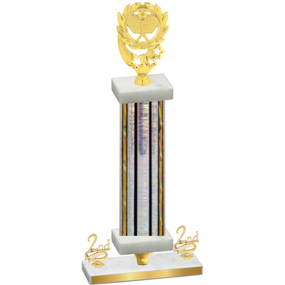 Premium Single Silver Glacier Second Place Pickleball Trophy