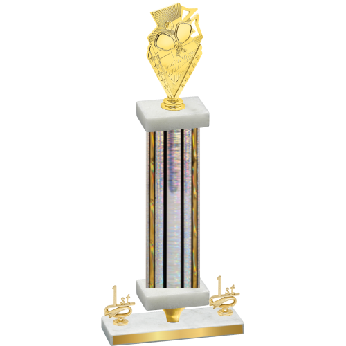 Premium Single Silver Glacier First Place Pickleball Trophy