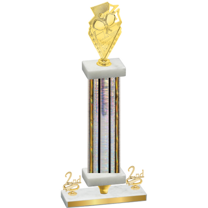 Premium Single Silver Glacier Second Place Pickleball Trophy