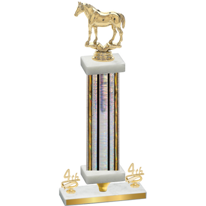 Premium Single Silver Glacier Fourth Place Horses Trophy