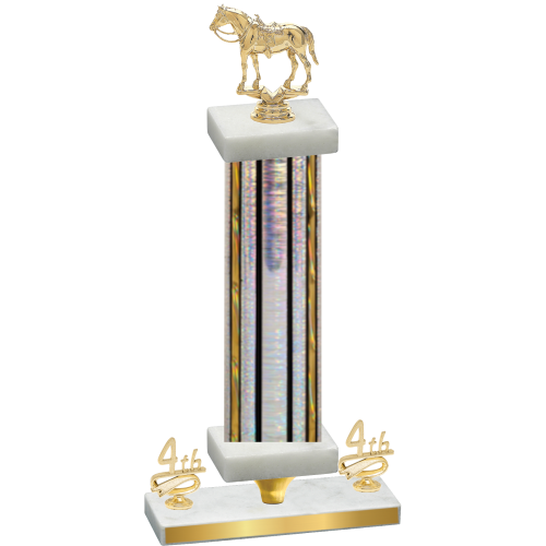 Premium Single Silver Glacier Fourth Place Horses Trophy