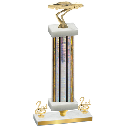 Premium Single Silver Glacier Second Place Cars Trophy