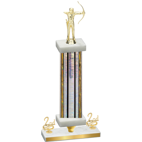 Premium Single Silver Glacier Second Place Archery Trophy